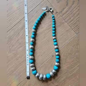 Turquoise and Silver Necklace By Coldwater Creek